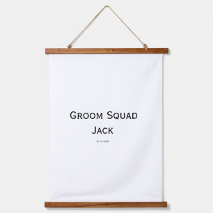 personalised simple monogram add your name wedding hanging tapestry