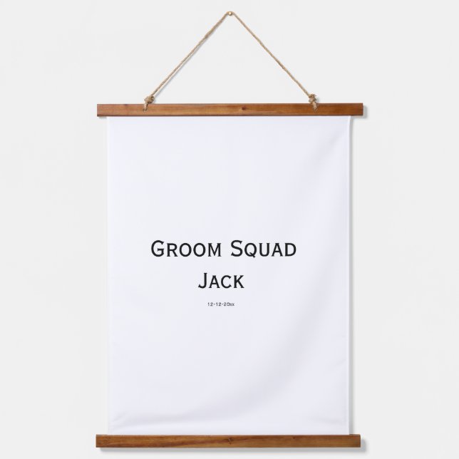 personalised simple monogram add your name wedding hanging tapestry (Front)