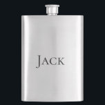 personalised simple monogram add your name wedding hip flask<br><div class="desc">design</div>