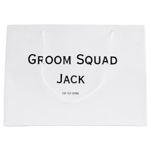 personalised simple monogram add your name wedding large gift bag
