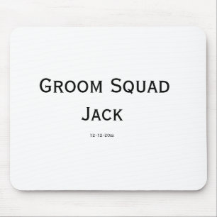 personalised simple monogram add your name wedding mouse pad
