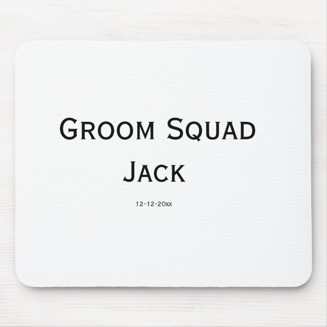 personalised simple monogram add your name wedding mouse pad (Front)