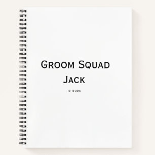 personalised simple monogram add your name wedding notebook