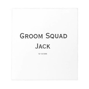 personalised simple monogram add your name wedding notepad