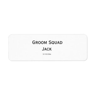 personalised simple monogram add your name wedding return address label