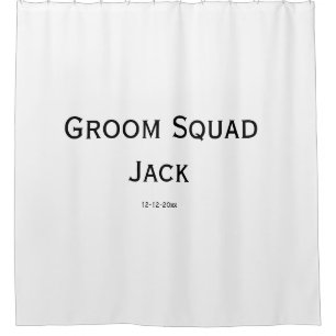 personalised simple monogram add your name wedding shower curtain