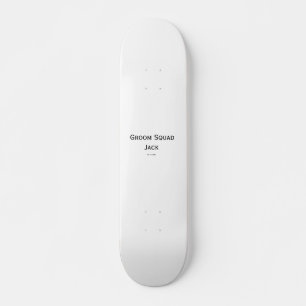 personalised simple monogram add your name wedding skateboard