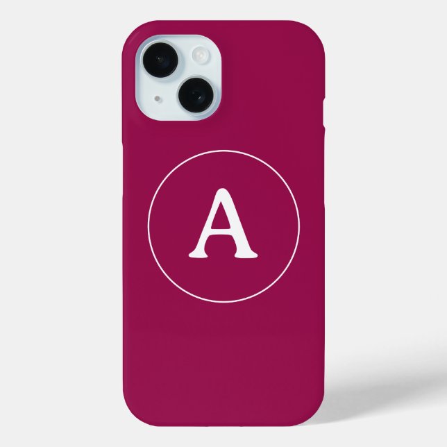 Personalised Simple Monogram Case-Mate iPhone Case (Back)
