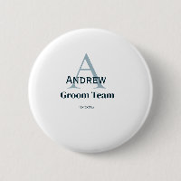 personalised simple monogram groom team groomsmen 