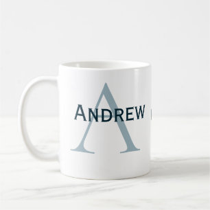 personalised simple monogram groom team groomsmen coffee mug