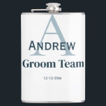 personalised simple monogram groom team groomsmen  hip flask<br><div class="desc">design</div>