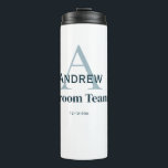 personalised simple monogram groom team groomsmen  thermal tumbler<br><div class="desc">design</div>