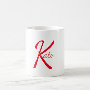 personalised simple monogram name bridesmaid coffee mug