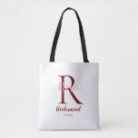 personalised simple monogram name bridesmaid date  tote bag<br><div class="desc">design</div>