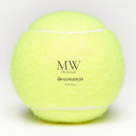 personalised simple monogram name groomsman minima tennis balls<br><div class="desc">design</div>