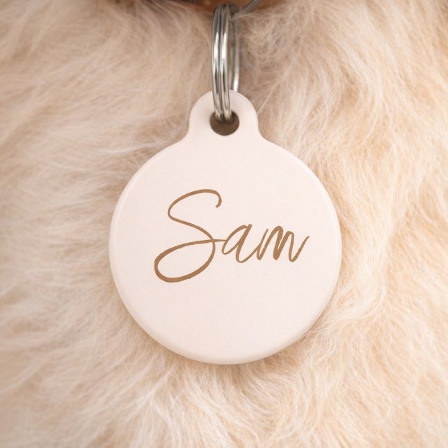 Personalised  simple Monogram Pet Name  Tag (Creator Uploaded)