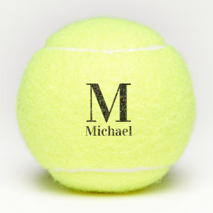 Personalised Simple Monogrammed  Tennis Balls