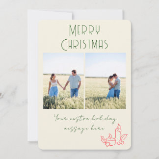 Personalised Simple Multi-Picture Christmas Card