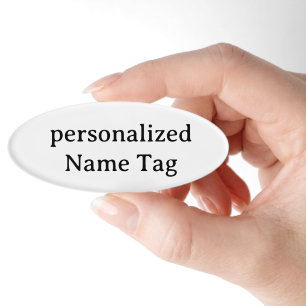 personalised simple Name Tag 3" X 1"