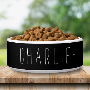 Personalised Simple Name Template Pet Food Bowl