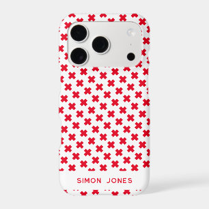 Personalised Simple Pattern Red Cross Medical