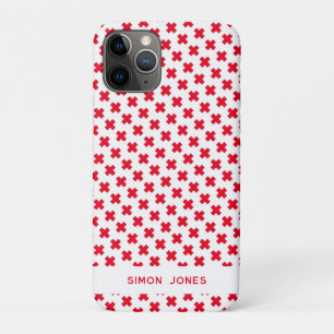 Personalised Simple Pattern Red Cross Medical iPhone 11 Pro Case
