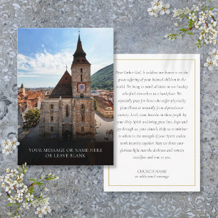 Personalised Simple Photo Church Prayer Card