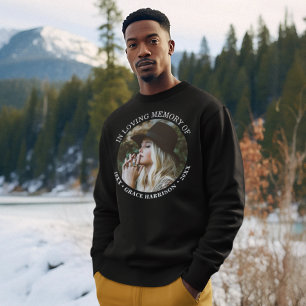 Personalised Simple Photo Name & Dates Memorial Sweatshirt