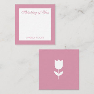 Personalised Simple Pink Flower Enclosure Card