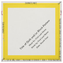 Personalised Simple Quilt Label Corner