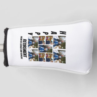 Personalised Simple Retirement  9 Photo Collage  Golf Head Cover