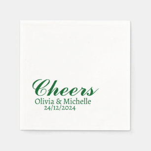 Personalised Simple Stylish Modern Wedding Party'  Napkin