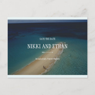 Personalised - Simple Upolu Cay Wedding Postcard