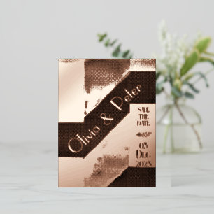 Personalised Simple Wedding Foil Invitation Postcard