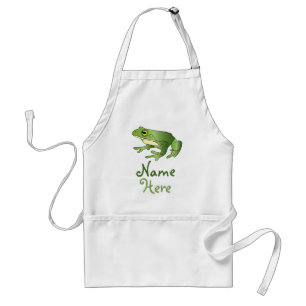 Personalised Single Frog - White Apron