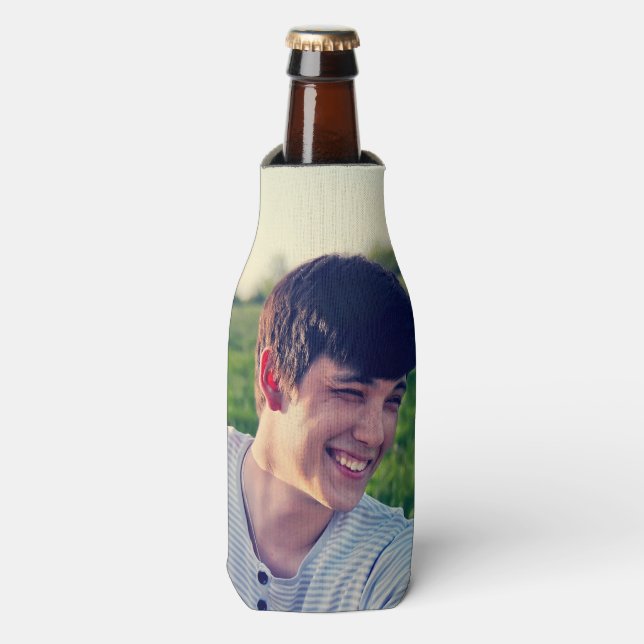 Personalised Single Photo Beer  Bottle Cooler (Bottle Front)