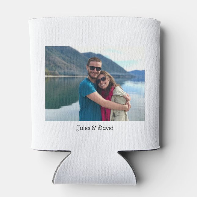 Personalised Single Photo Custom Can Cooler (Back)