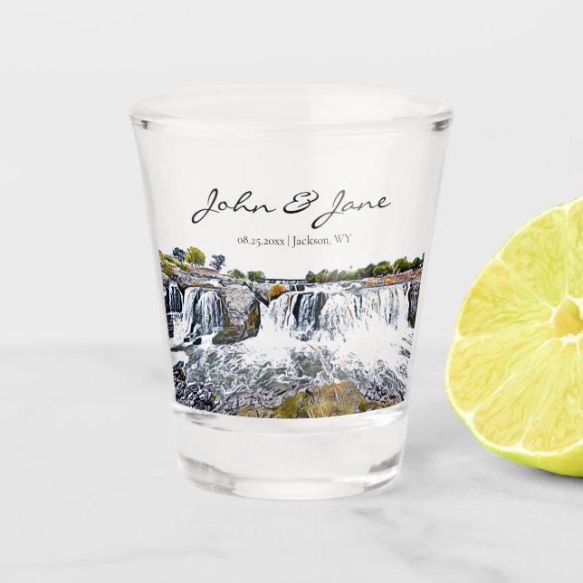 Personalised Sioux Falls Shot Glass (Front)