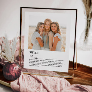 Personalised Sister Definition Quote Wall Art