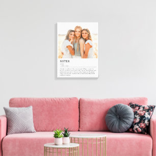 Personalised Sister Definition Quote Wall Art