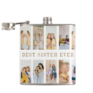 Personalised Sisters Flask Custom Photos