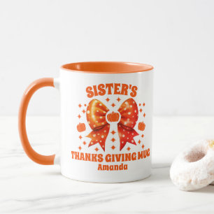 Personalised Sister's Thanksgiving  Mug