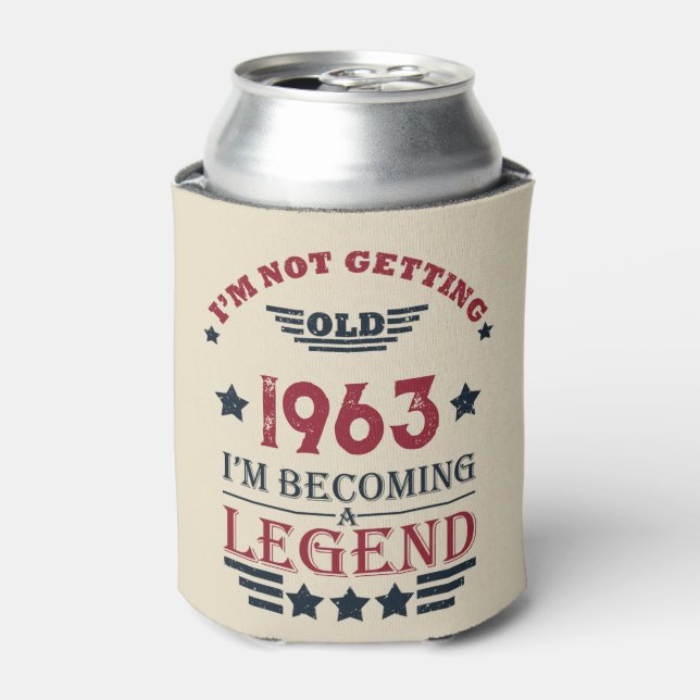 Personalised sixty vintage 60th birthday gifts can cooler (Can Front)
