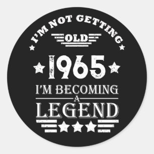 Personalised sixty vintage 60th birthday gifts classic round sticker