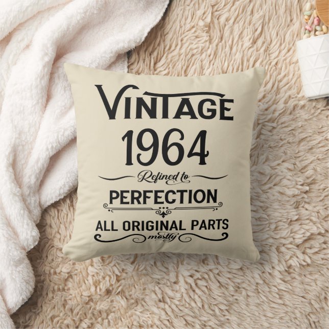 Personalised sixty vintage 60th birthday gifts cushion (Blanket)