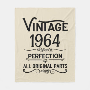 Personalised sixty vintage 60th birthday gifts fleece blanket