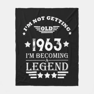Personalised sixty vintage 60th birthday gifts fleece blanket