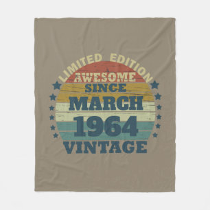 Personalised sixty vintage 60th birthday gifts  fleece blanket