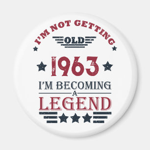 Personalised sixty vintage 60th birthday gifts magnet