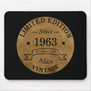 Personalised sixty vintage 60th birthday gifts mouse pad